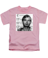 Jeffrey Dahmer Mug Shot 1991 Black And White Square  - Kids T-Shirt