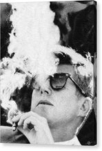 Jfk Cigar And Sunglasses Cool President Photo - Canvas Print