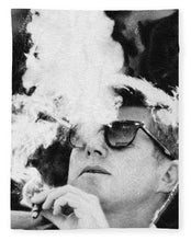 Jfk Cigar And Sunglasses Cool President Photo - Blanket