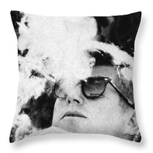 Jfk Cigar And Sunglasses Cool President Photo - Throw Pillow