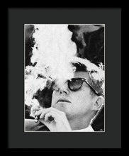Jfk Cigar And Sunglasses Cool President Photo - Framed Print