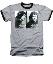 Jim Morrison Mug Shot Horizontal - Baseball T-Shirt