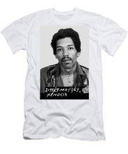 Jimi Hendrix Mug Shot Vertical - Men's T-Shirt (Athletic Fit)