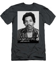 Jimi Hendrix Mug Shot Vertical - Men's T-Shirt (Athletic Fit)