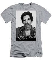 Jimi Hendrix Mug Shot Vertical - Men's T-Shirt (Athletic Fit)