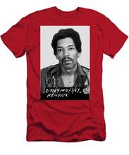 Jimi Hendrix Mug Shot Vertical - Men's T-Shirt (Athletic Fit)
