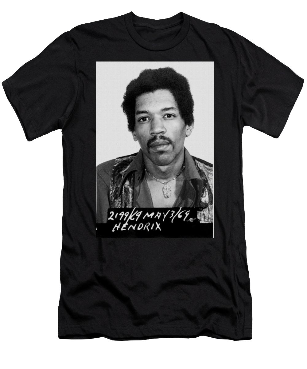Jimi Hendrix Mug Shot Vertical - Men's T-Shirt (Athletic Fit)