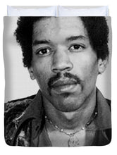 Jimi Hendrix Mug Shot Vertical - Duvet Cover