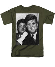 John F Kennedy And Jackie - Men's T-Shirt  (Regular Fit) Men's T-Shirt (Regular Fit) Pixels Military Green Small 