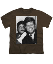 John F Kennedy And Jackie - Youth T-Shirt Youth T-Shirt Pixels Coffee Small 