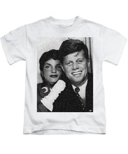 John F Kennedy And Jackie - Kids T-Shirt Kids T-Shirt Pixels White Small 