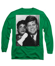 John F Kennedy And Jackie - Long Sleeve T-Shirt Long Sleeve T-Shirt Pixels Kelly Green Small 