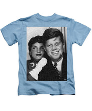 John F Kennedy And Jackie - Kids T-Shirt Kids T-Shirt Pixels Carolina Blue Small 