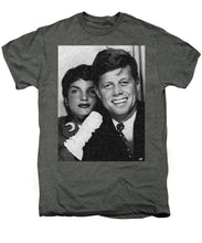 John F Kennedy And Jackie - Men's Premium T-Shirt Men's Premium T-Shirt Pixels Platinum Heather Small 
