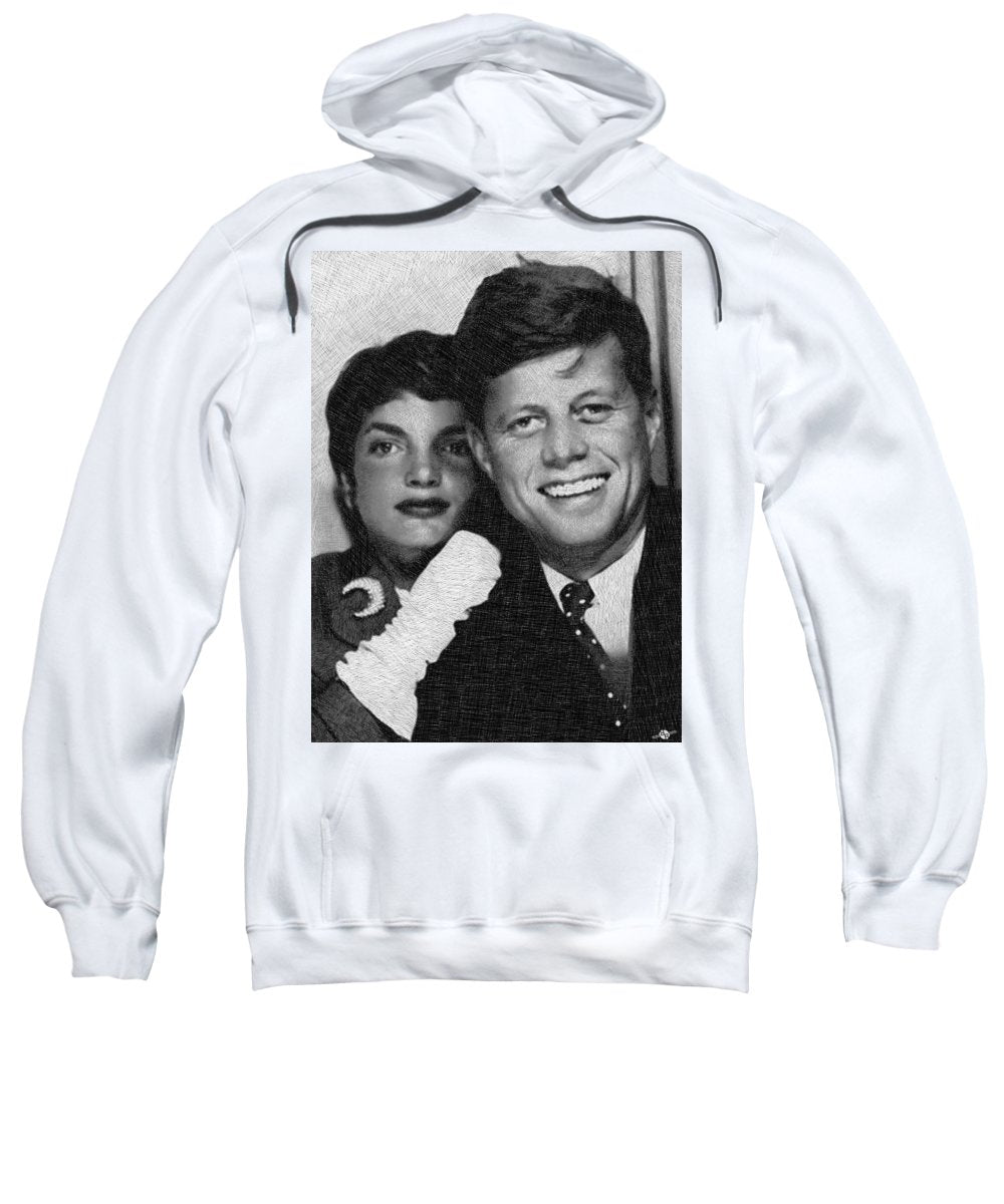 John F Kennedy And Jackie - Sweatshirt Sweatshirt Pixels White Small 