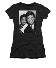 John F Kennedy And Jackie - Women's T-Shirt (Athletic Fit) Women's T-Shirt (Athletic Fit) Pixels Black Small 