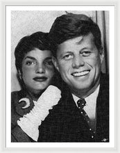 John F Kennedy And Jackie - Framed Print Framed Print Pixels 36.000" x 48.000" White White