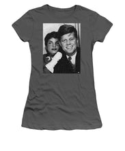 John F Kennedy And Jackie - Women's T-Shirt (Athletic Fit) Women's T-Shirt (Athletic Fit) Pixels Charcoal Small 