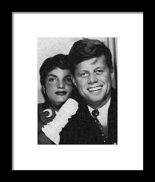 John F Kennedy And Jackie - Framed Print Framed Print Pixels 6.000