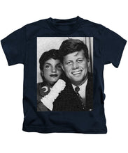 John F Kennedy And Jackie - Kids T-Shirt Kids T-Shirt Pixels Navy Small 
