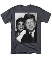 John F Kennedy And Jackie - Men's T-Shirt  (Regular Fit) Men's T-Shirt (Regular Fit) Pixels Charcoal Small 