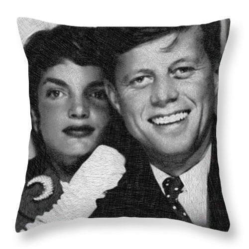 John F Kennedy And Jackie - Throw Pillow Throw Pillow Pixels 14