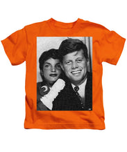 John F Kennedy And Jackie - Kids T-Shirt Kids T-Shirt Pixels Orange Small 