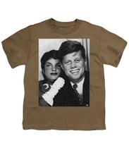 John F Kennedy And Jackie - Youth T-Shirt Youth T-Shirt Pixels Safari Green Small 