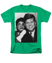 John F Kennedy And Jackie - Men's T-Shirt  (Regular Fit) Men's T-Shirt (Regular Fit) Pixels Kelly Green Small 