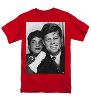 John F Kennedy And Jackie - Men's T-Shirt  (Regular Fit) Men's T-Shirt (Regular Fit) Pixels Red Small 