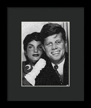 John F Kennedy And Jackie - Framed Print Framed Print Pixels 6.000" x 8.000" Black Black