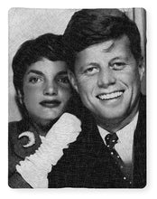 John F Kennedy And Jackie - Blanket Blanket Pixels 60" x 80" Sherpa Fleece 