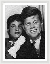 John F Kennedy And Jackie - Framed Print Framed Print Pixels 30.000" x 40.000" White White
