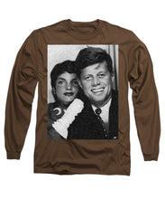 John F Kennedy And Jackie - Long Sleeve T-Shirt Long Sleeve T-Shirt Pixels Coffee Small 