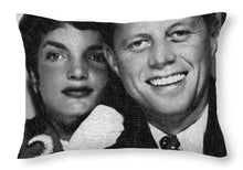 John F Kennedy And Jackie - Throw Pillow Throw Pillow Pixels 20" x 14" No 