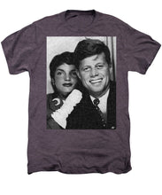 John F Kennedy And Jackie - Men's Premium T-Shirt Men's Premium T-Shirt Pixels Moth Heather Small 