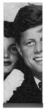 John F Kennedy And Jackie - Yoga Mat Yoga Mat Pixels 24" x 72"  