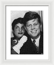 John F Kennedy And Jackie - Framed Print Framed Print Pixels 12.000" x 16.000" White White