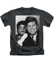John F Kennedy And Jackie - Kids T-Shirt Kids T-Shirt Pixels Charcoal Small 