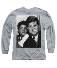 John F Kennedy And Jackie - Long Sleeve T-Shirt Long Sleeve T-Shirt Pixels Heather Small 