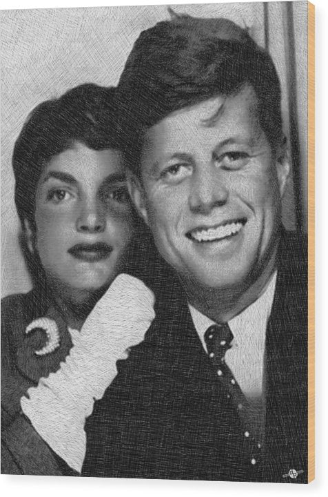 John F Kennedy And Jackie - Wood Print Wood Print Pixels 6.000