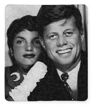 John F Kennedy And Jackie - Blanket Blanket Pixels 50" x 60" Sherpa Fleece 