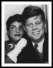 John F Kennedy And Jackie - Framed Print Framed Print Pixels 27.000" x 36.000" Black White