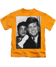 John F Kennedy And Jackie - Kids T-Shirt Kids T-Shirt Pixels Gold Small 