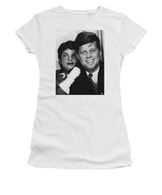 John F Kennedy And Jackie - Women's T-Shirt (Athletic Fit) Women's T-Shirt (Athletic Fit) Pixels White Small 