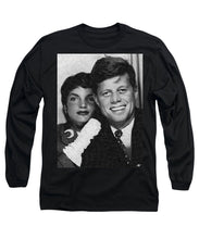 John F Kennedy And Jackie - Long Sleeve T-Shirt Long Sleeve T-Shirt Pixels Black Small 
