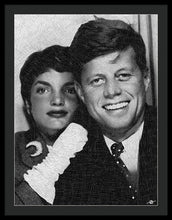 John F Kennedy And Jackie - Framed Print Framed Print Pixels 27.000" x 36.000" Black Black