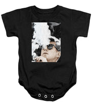 John F Kennedy Cigar And Sunglasses 2 Large - Baby Onesie Baby Onesie Pixels Black Small 