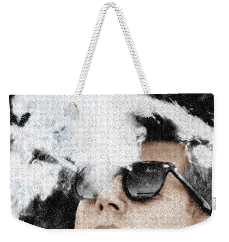 John F Kennedy Cigar And Sunglasses 2 Large - Weekender Tote Bag Weekender Tote Bag Pixels 24