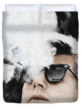 John F Kennedy Cigar And Sunglasses 2 Large - Duvet Cover Duvet Cover Pixels Queen  